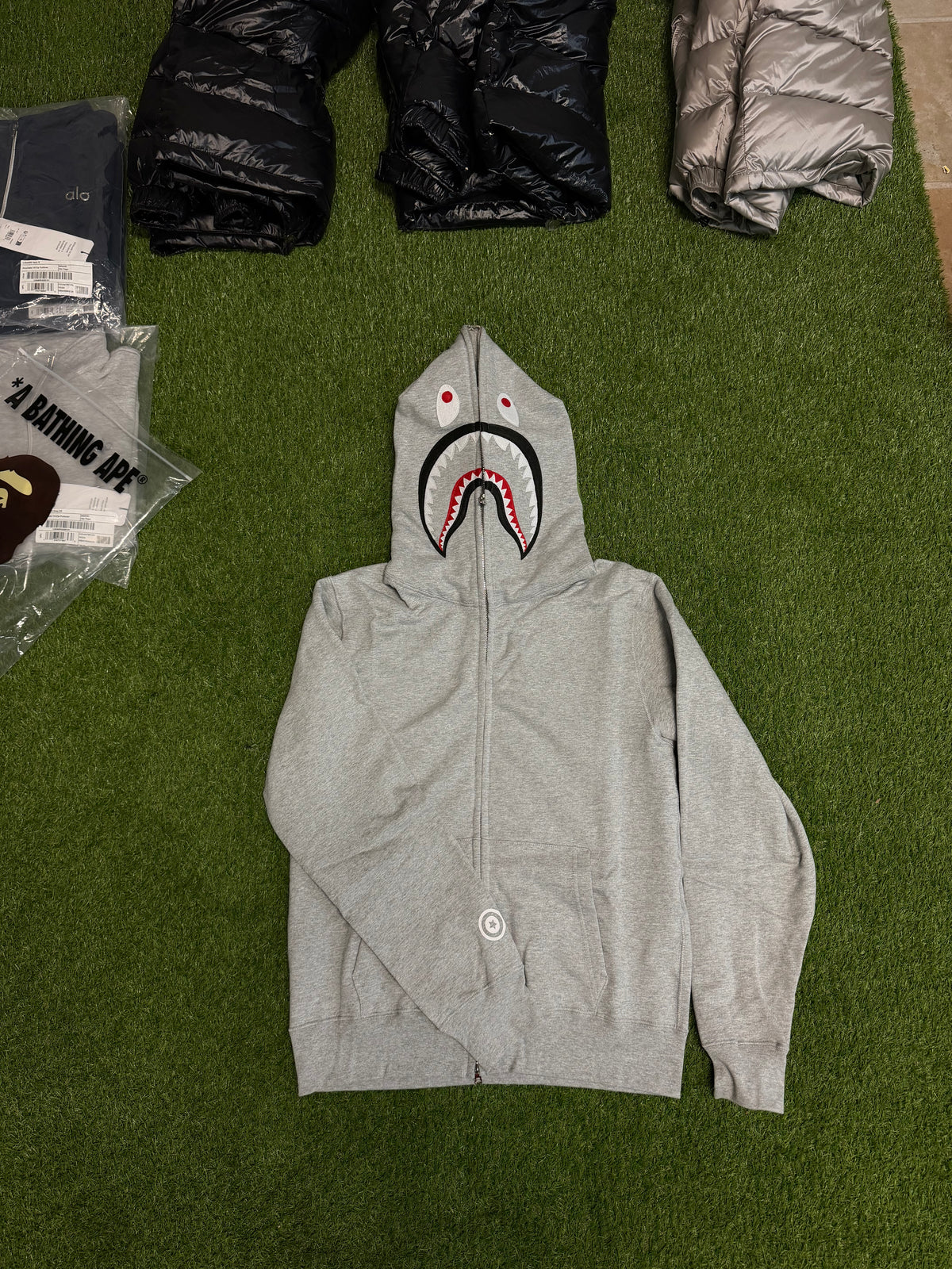 gray ape full zip hoodie